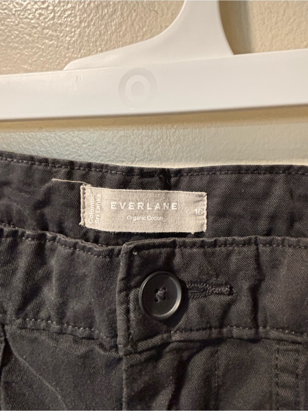 Everlane ultra Wide Leg Cropped Pants Organic Cotton Charcoal Gray Size 8-10 - Picture 5 of 15